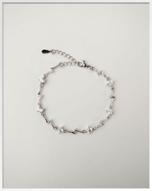 zilveren armband met zirkonia kristallen