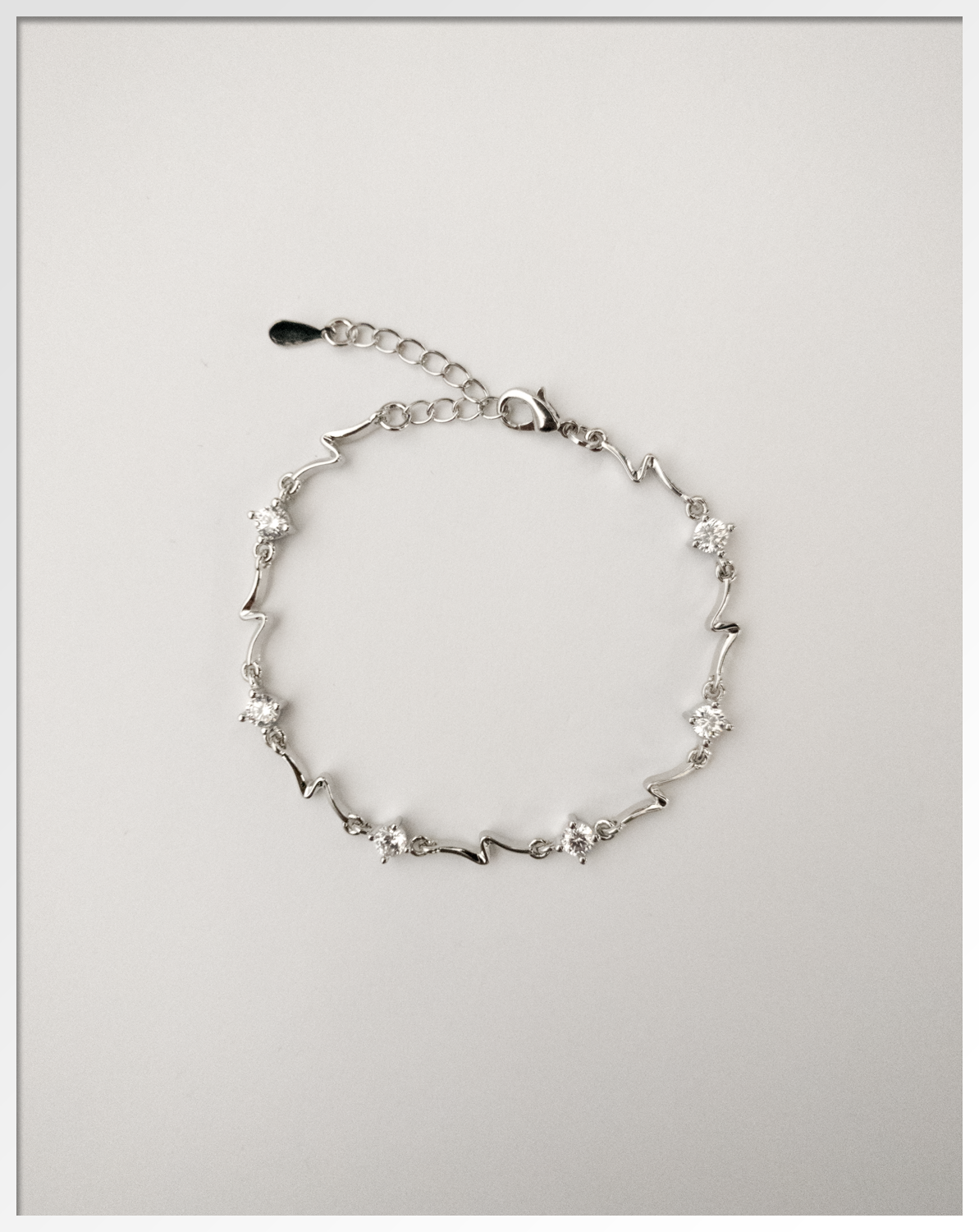 zilveren armband met zirkonia kristallen