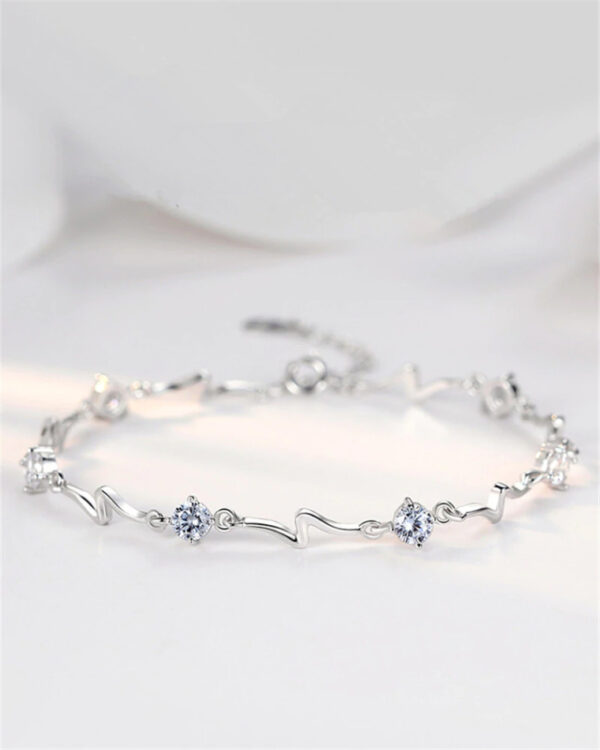 zilveren armband met zirkonia kristallen