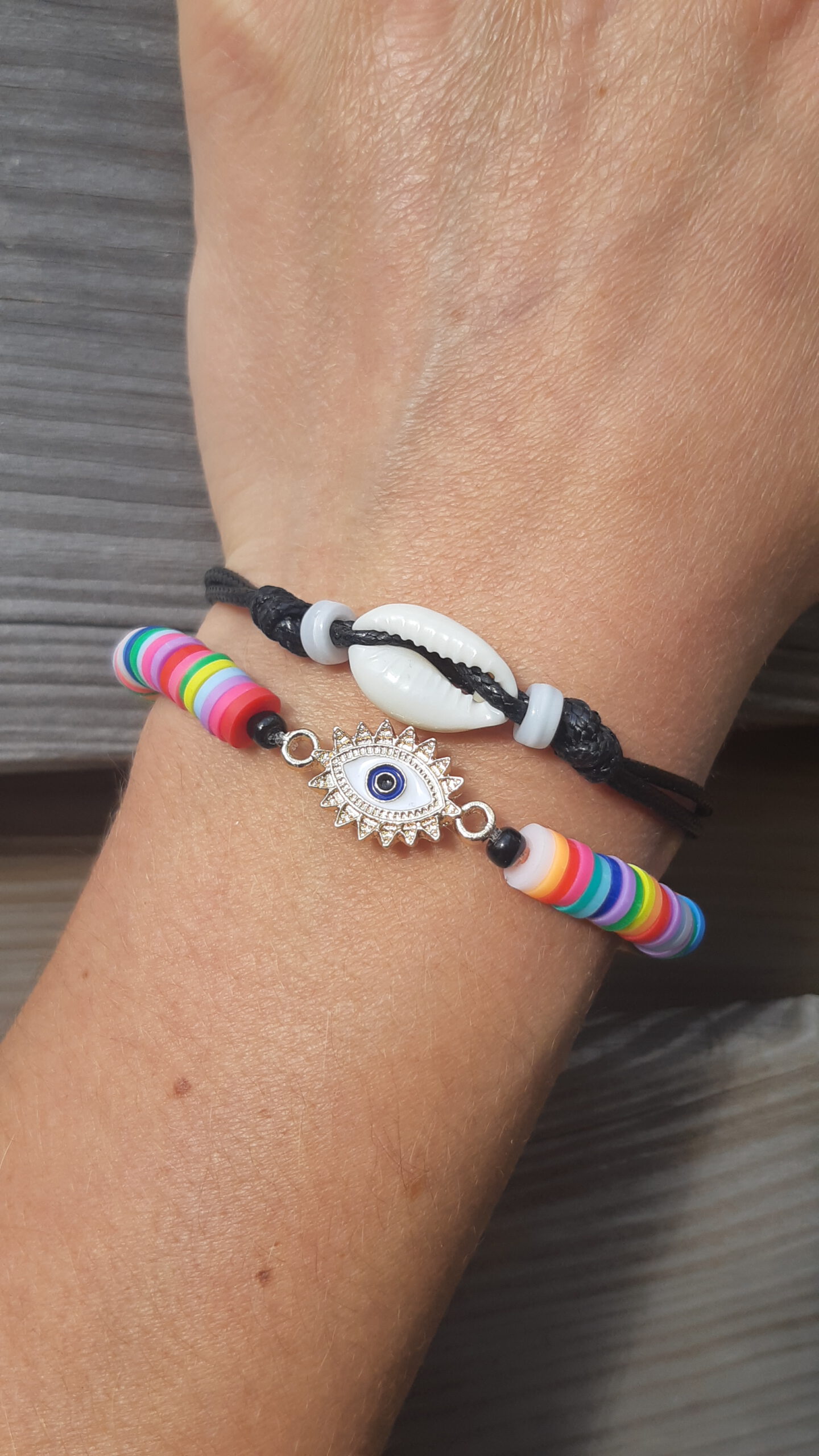 Polymeer klei armband met gouden verlengstuk model foto